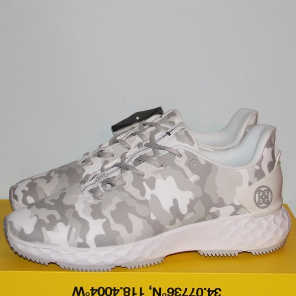 G/FORE Camo MG4+ Golf Shoes Mens 9.5 Snow Grey Waterproof - Picture 2 of 9
